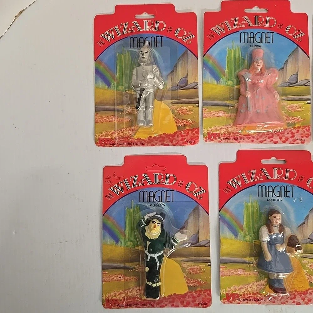 VTG THE WIZARD OZ REFRIDGERATOR MAGNETS LOEW'S VANDERBILT PRODUCTS SET OF‎ 6